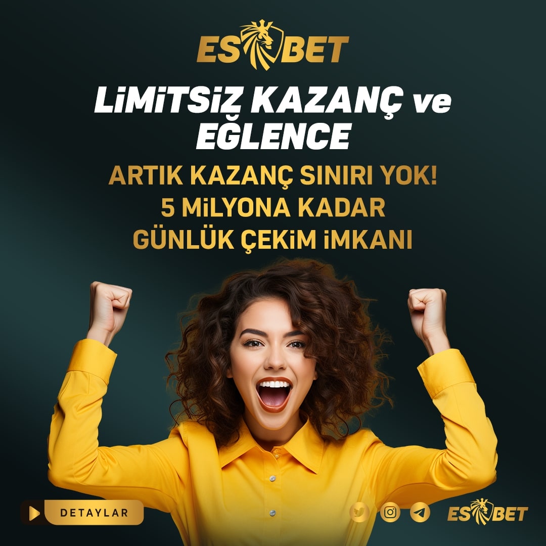 💛EsBet'te Limitsiz Kazanç! Limitsiz Eğlence!
Artık Kazanç Sınırımız Yok!💛

🎁%30 Casino Hoşgeldin Bonusu
🎁5'000'000 TL Günlük Çekim İmkanı!

Güncel Link - HD Canlı Yayın: Esbet.link

#EsBet #EsBetResmi #canlıbahis #bahis #slot #casino #pragmaticplay