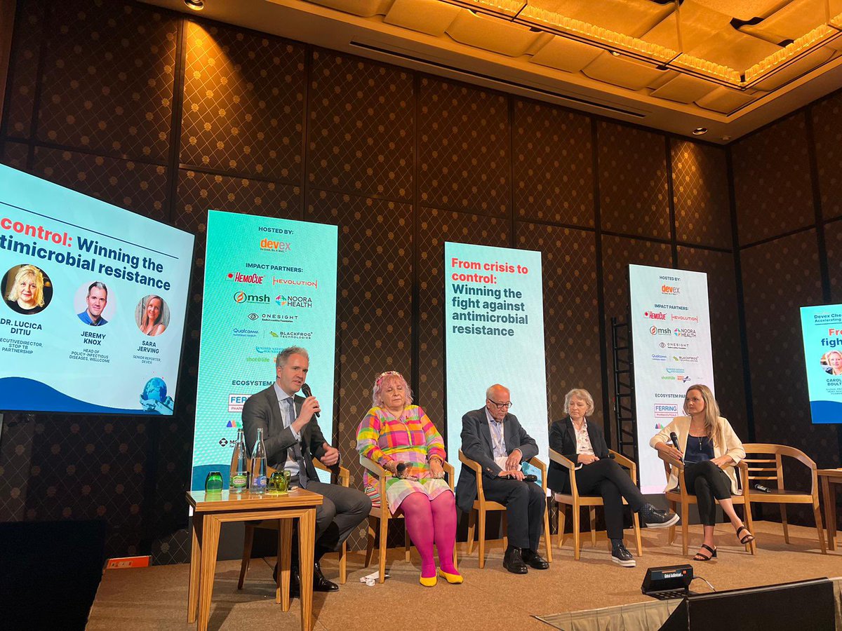 Packed couple of days in Geneva for #WHA77 - more AMR events and interest this wk than I can recall at WHA before

Enjoyed joining <a href="/devex/">Devex</a> panel earlier with <a href="/LucicaDitiu/">Lucica Ditiu</a> + <a href="/OttoCars1/">Otto Cars</a> - talking about the potential for a step change in efforts to #stopsuperbugs at UN in September