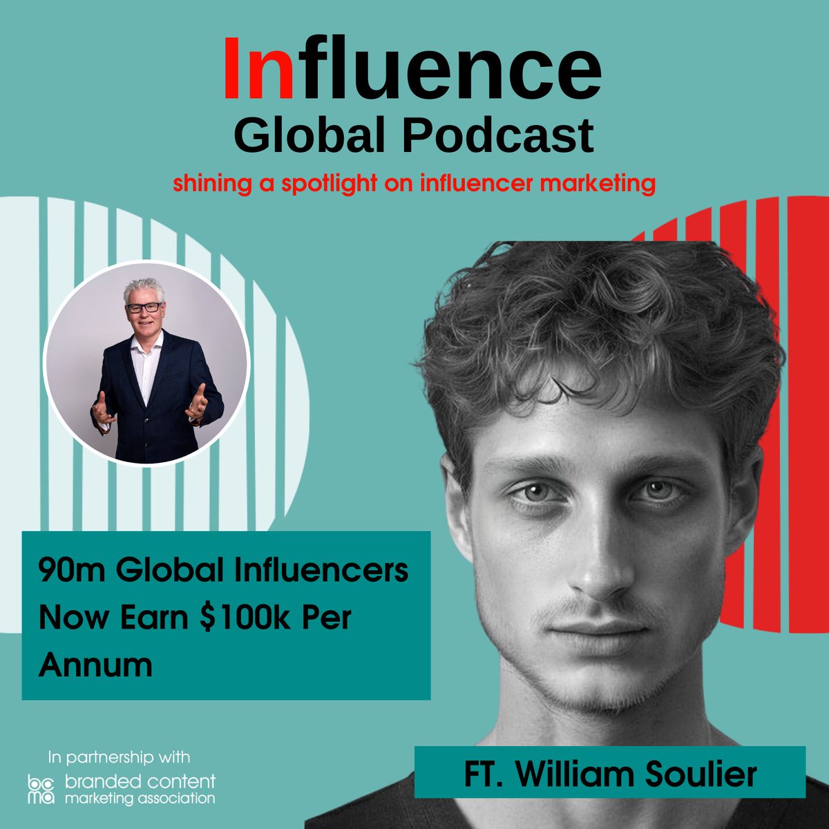 'S7 Ep7: 90m Global Influencers Now Earn $100k Per Annum Ft. William Soulier with <a href="/GordonGlenister/">Gordon Glenister</a> by Influence Global Podcast - shining a spotlight on influencer marketing megaphone.link/MPNL4967228912