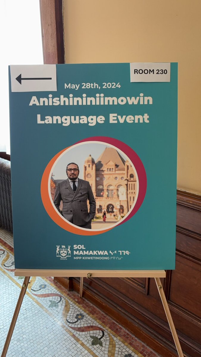 Historic day today, MPP @solmamakwa addressed the Ontario Legislature in his Anishininiimowin language. Up until now only English and French was allowed to be spoken in Queens Park. Truly a momentous moment and it was an honour to have witness it.