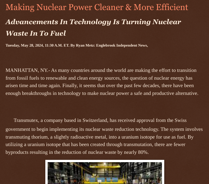 Making Nuclear Power Cleaner & More Efficient englebrookindependentnews.com/2024/05/28/mak… via @Englebrooknews @nuclearpower #nuclearwaste #rectcling @wireless_step @HRG_Media @LodiNJNews @Breaking911 @Breaking24_7 @gator4kb18 @MichelleF_35 @TrumpWasRite @USATRUMPMAN1 @Heather46389844 @SugarMAGA