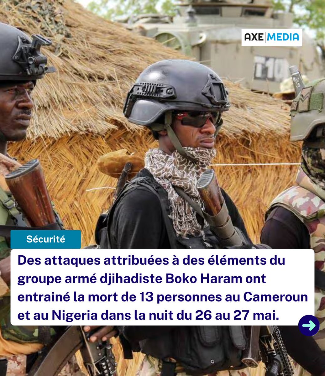 [Sécurité]
Entre le 26 et le 27 mai 2024, des attaques attribuées au groupe armé djihadiste Boko Haram ont entraîné la mort de 13 personnes au Cameroun et au Nigeria. Dans la région de l’Extrême-Nord Cameroun, trois personnes ont été tuées et plusieurs enfants enlevés à Gouzda