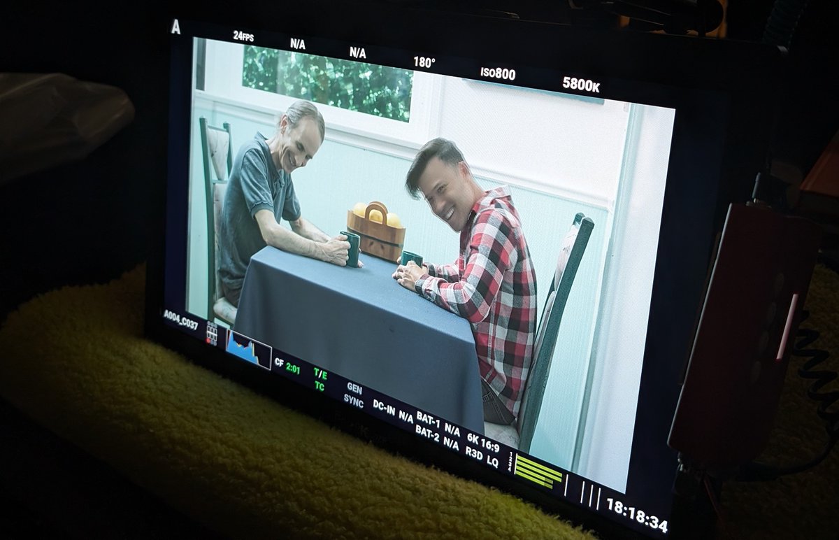 The monitor catches <a href="/CChudabala/">Charles Chudabala</a> &amp; me cracking up in this take for THE MYSTERY OF EMMA THORN. #filming #cinema #entertainment #laughing #funny #mystery #actor #acting #film #films #feature #bts #fun #movies #directing #behindthescenes #production #fyp #foryourpage #Caught #movie