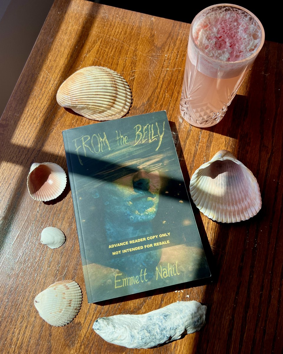 NEW VIDEO ALERT! Today on Bar Cart Bookshelf we're talking about FROM THE BELLY by Emmett Nahil. A New Weird horror on the high seas, this novel is a vision-swept nightmare aboard a cursed whaling ship. Our drink, The Merciful is bittersweet, briny, and soft as seafoam.