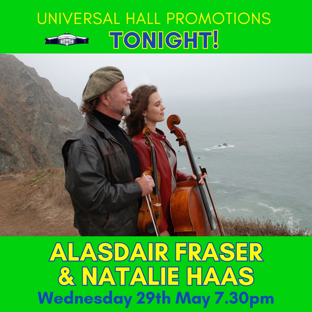 🌟 TONIGHT 🌟

Wednesday 29th May, 7.30pm - @alasdairfraser & NATALIE HAAS!

Box Office 6.30pm | Doors 7.00pm | Show Start 7.30pm

🎟️ Linktree in our bio  
🎟️Phoenix Shop, Findhorn  
🎟️Box Office tonight

@FindhornCafe open from 7pm