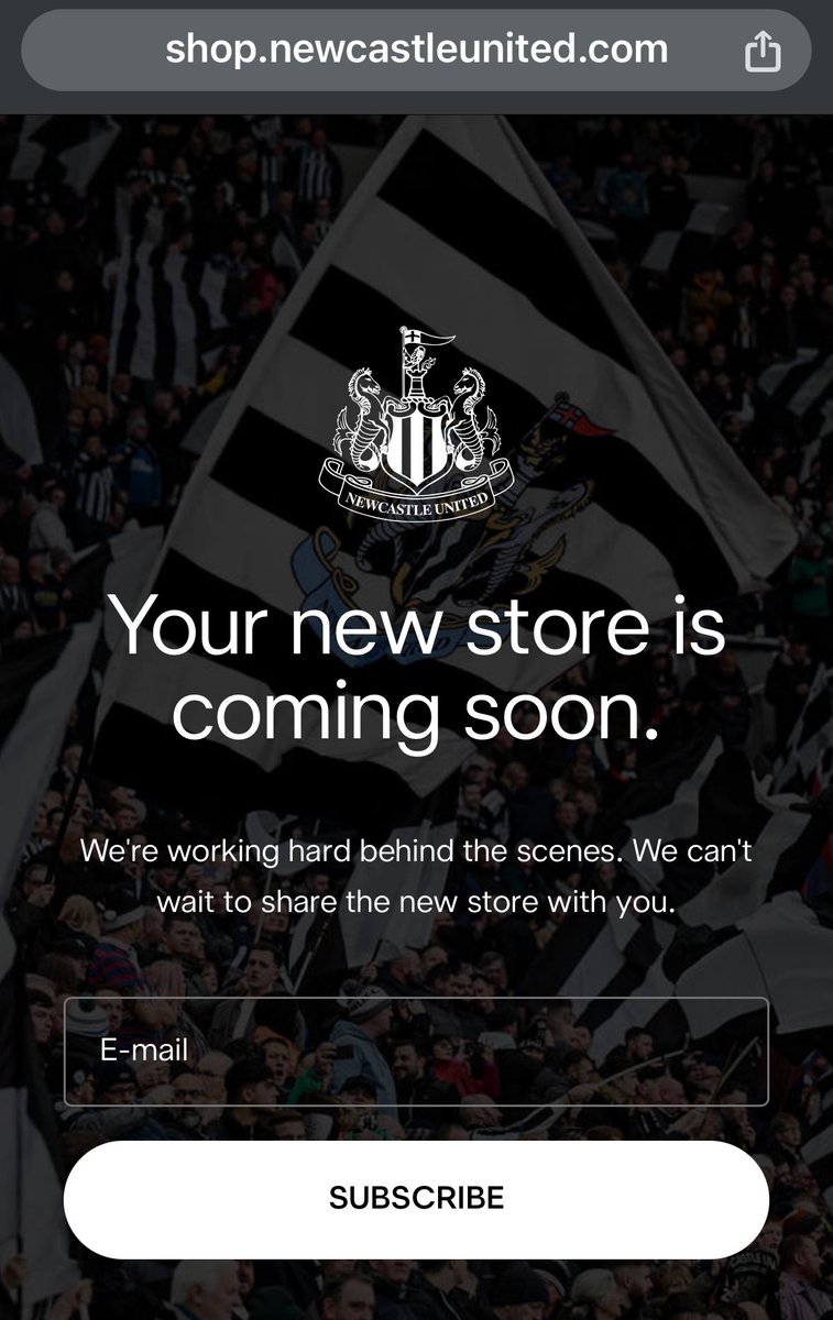 Newcastle United’s online store… It’s nearly time! #NUFC 🤝 Adidas