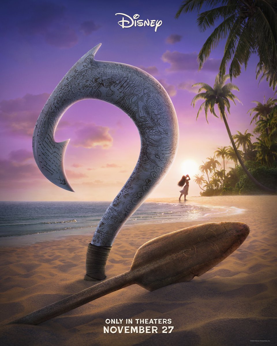 🚨 OFICIAL: pôster de Moana 2 O trailer sairá amanhã 👀