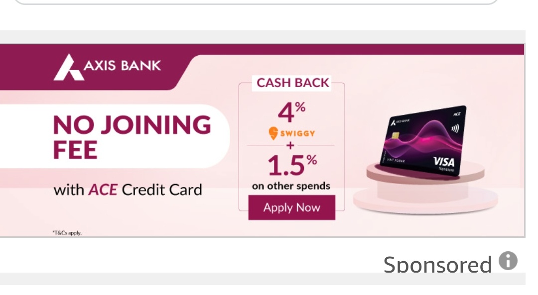 Now @AxisBankSupport offering Ace with No Joining fee. LOL. Take it at your own risk @CardMavenIn @AmazingCreditC @iSatishAgarwal #CCGeek