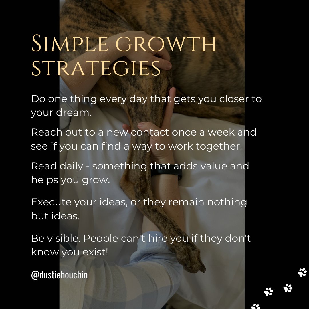 When you go into clinical practice, it's essential to have some of the basics in place. For more help and guidance, check out @educatetoexpand (with Dustie Houchin), Dustie's free business strategy Facebook group for people just like you.
