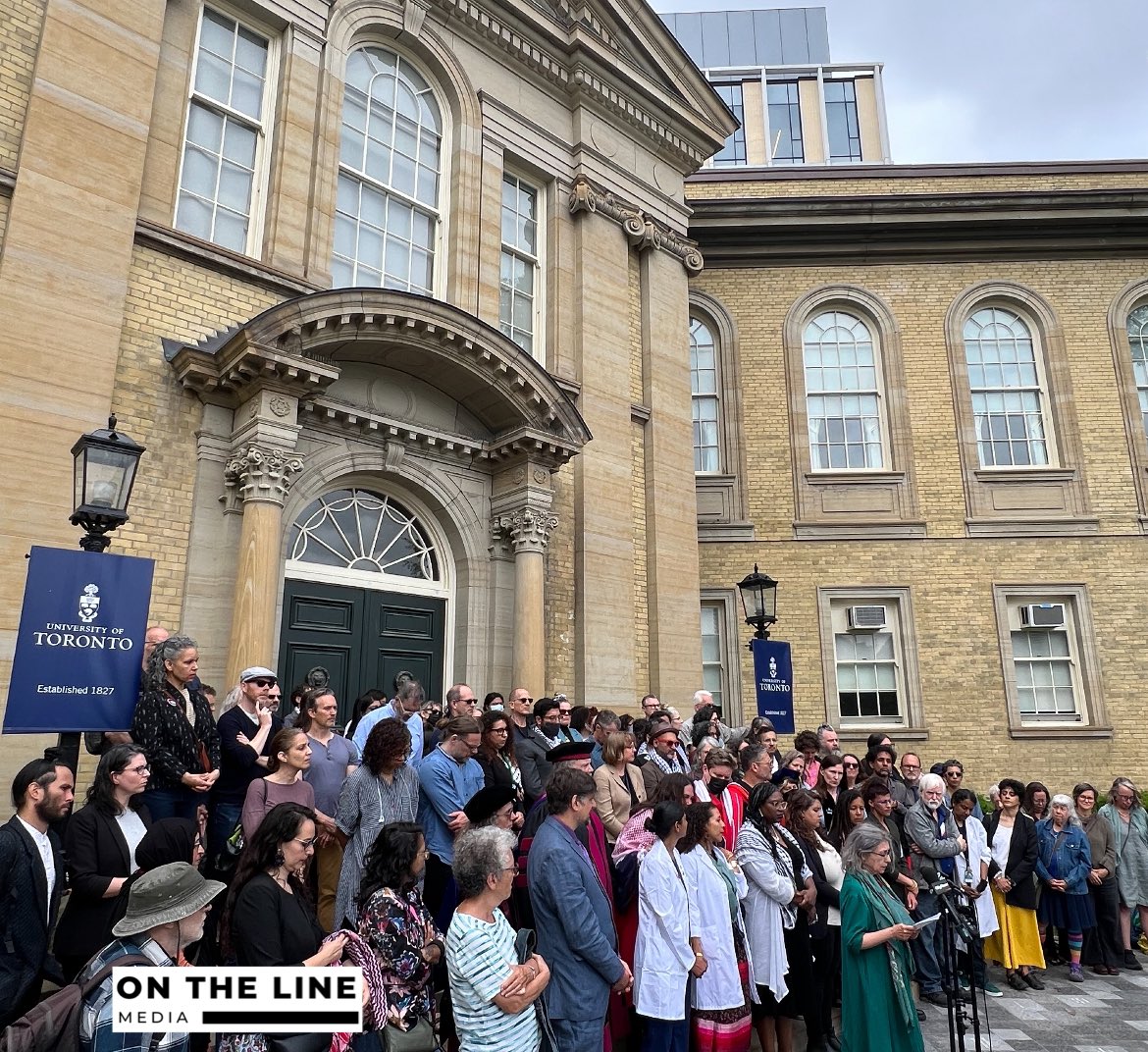 SMohyeddin's tweet photo. Day 26 

Dozens of @UofT faculty members &amp; also members of @FacultyJewish holding a press conference in support of students @occupyuoft https://t.co/xLjc6OlhYl