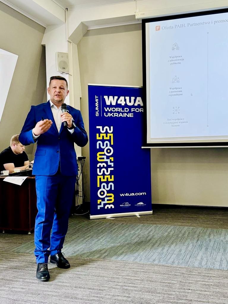 #W4UA delegation in #Ukraine for an economic mission🇺🇦
Kamil Szymanski and Bartosz Staniszewski attended a crucial meeting organized by the President of Rzeszów and the All for Ukraine Initiative (#All4UA). 
The meetings are taking place in #Truskavets, from May 27-29, 2024.