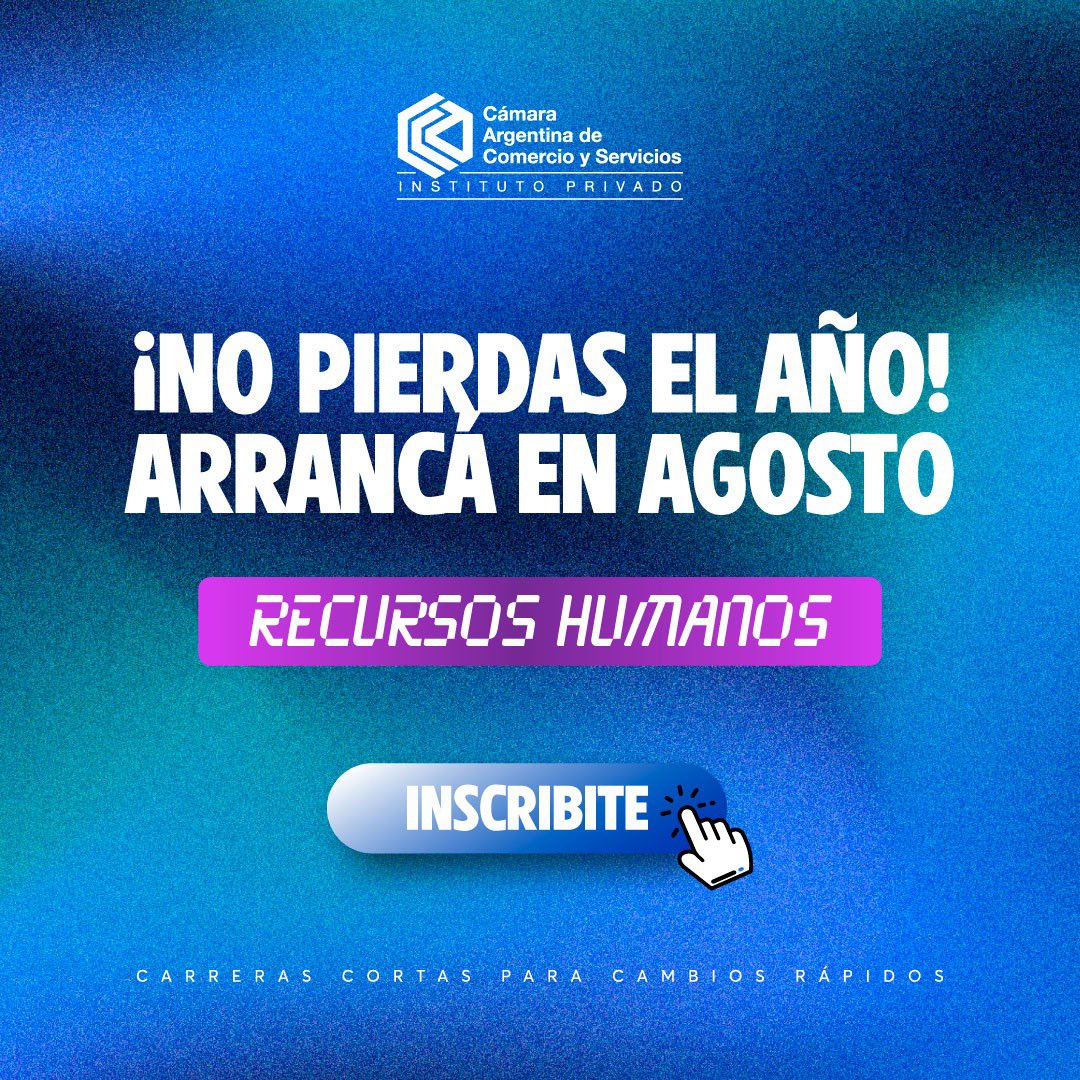 InstitutoCAC's tweet photo. #ArrancaEnAgosto la carrera de Recursos humanos.  ¿Tenés dudas? ¡Whatsappeanos o entrá en https://t.co/Y9Ya4Y8biV!  👉Inscribite ahora, asegurá tu lugar y ¡no pierdas el año! 
#SomosIP https://t.co/kGsfxKbXyM