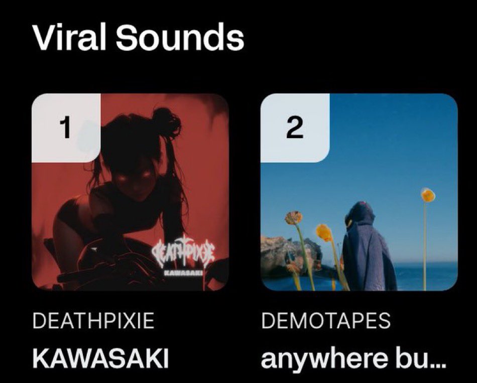 Over the weekend DEATHPIXIE took the #1 spot on @soundxyz_’s viral charts 🥀

The girl is coming onchain ⛓️

Much more to come 🌐