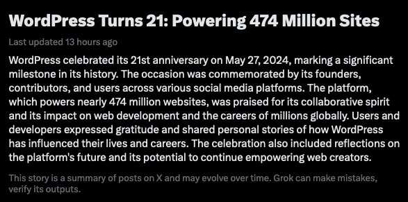 WordPress powers 474 million websites across the world. That's something I feel is worth banking my time and effort on.