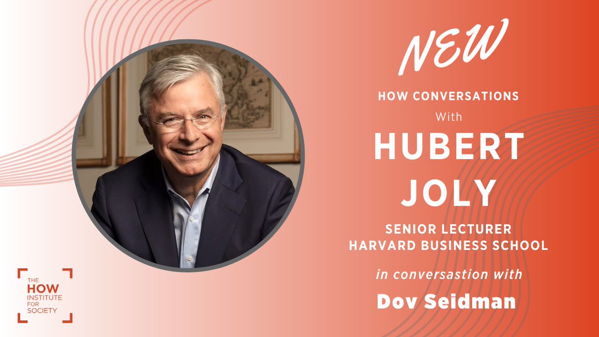 TheHOWInstitute's tweet photo. Later this week on #HOWConversations we welcome @HubertJoly_! In conversation with @DovSeidman, the two discuss leadership playbooks, pursuing a noble purpose in business and so much more. Stay tuned! https://t.co/heORcTnFOd