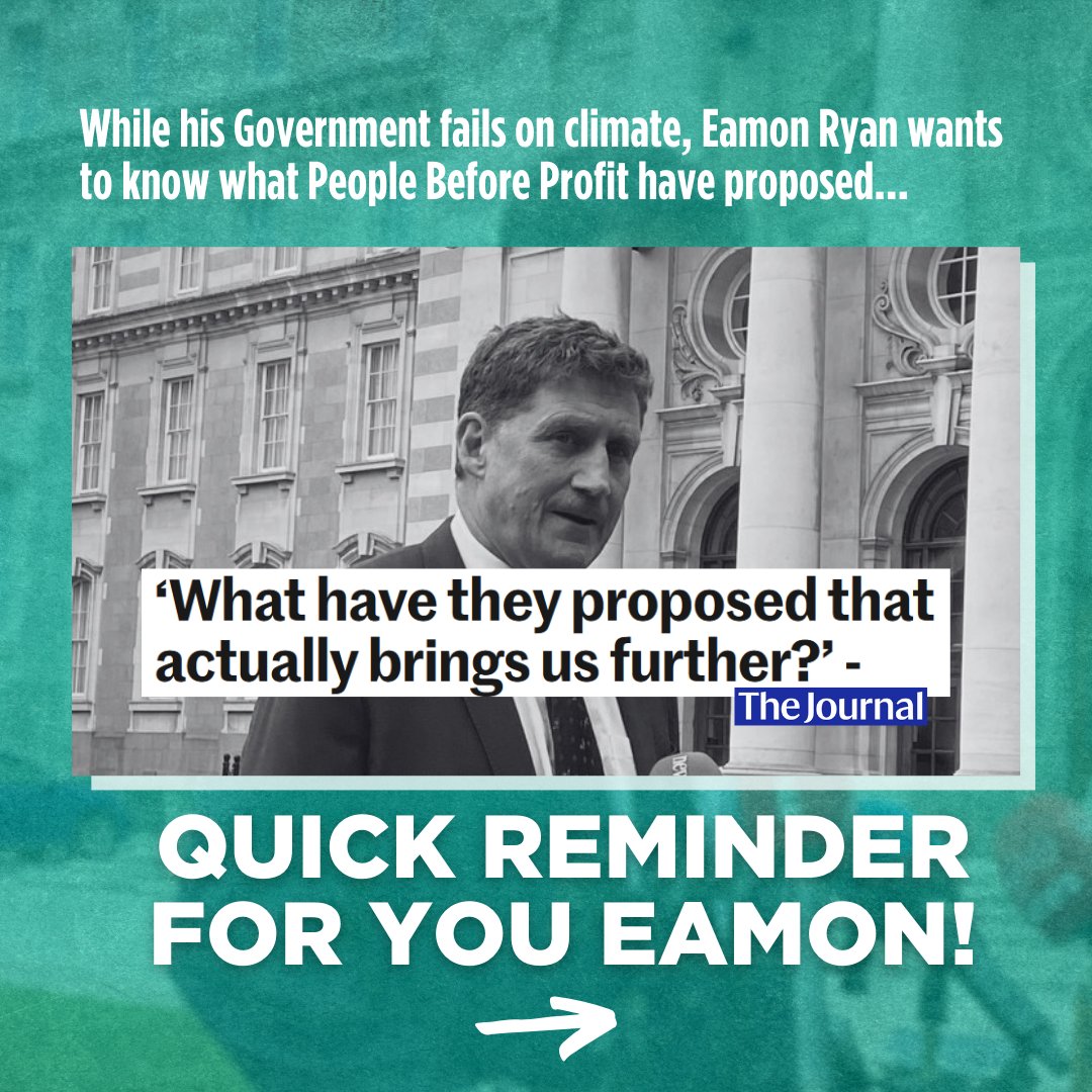 Eamon Ryan was desperately trying to distract from a damning Environmental Protection Agency report today. 'What have they proposed that actually brings us further?' he said about opposition criticism. Here's a quick reminder for you Eamon 👇 1/6