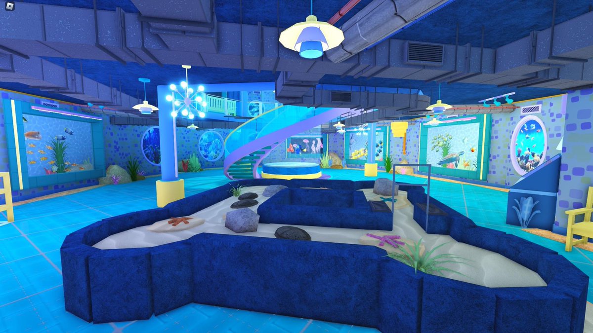 oddpostybuilds's tweet photo. One exhibit complete, along with two other rooms 👍 #bloxburg #bloxburgbuild #bloxburgbuilds #roblox #aquarium https://t.co/8soep1m9Xc