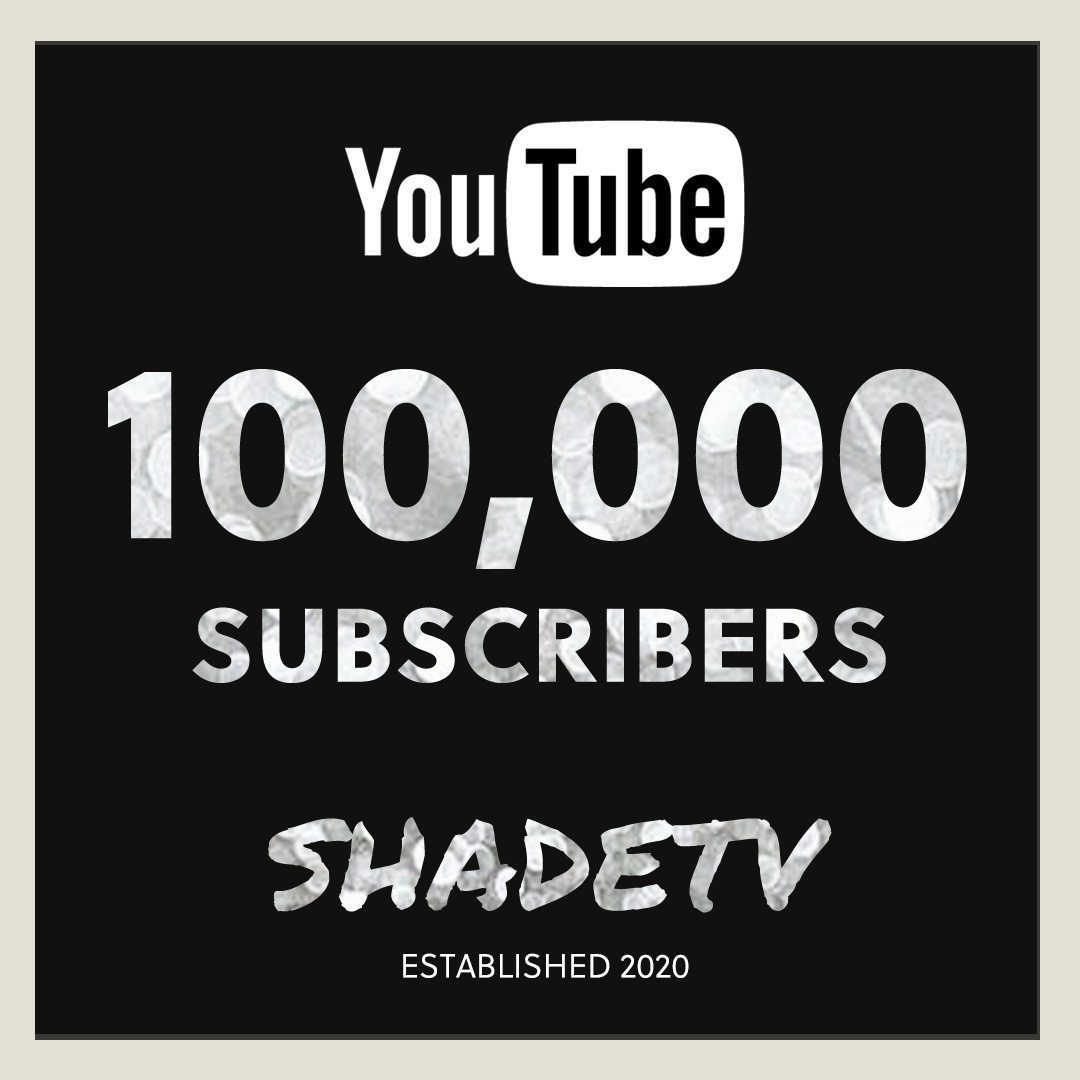 I'm proud to announce that ShadeTV surpassed the 100,000 subscriber milestone on @YouTube over Memorial Day Weekend! Less than 1% of channels achieve this. Thank you to everyone's support over the last four years - we're just getting started! :) Full press release below: --