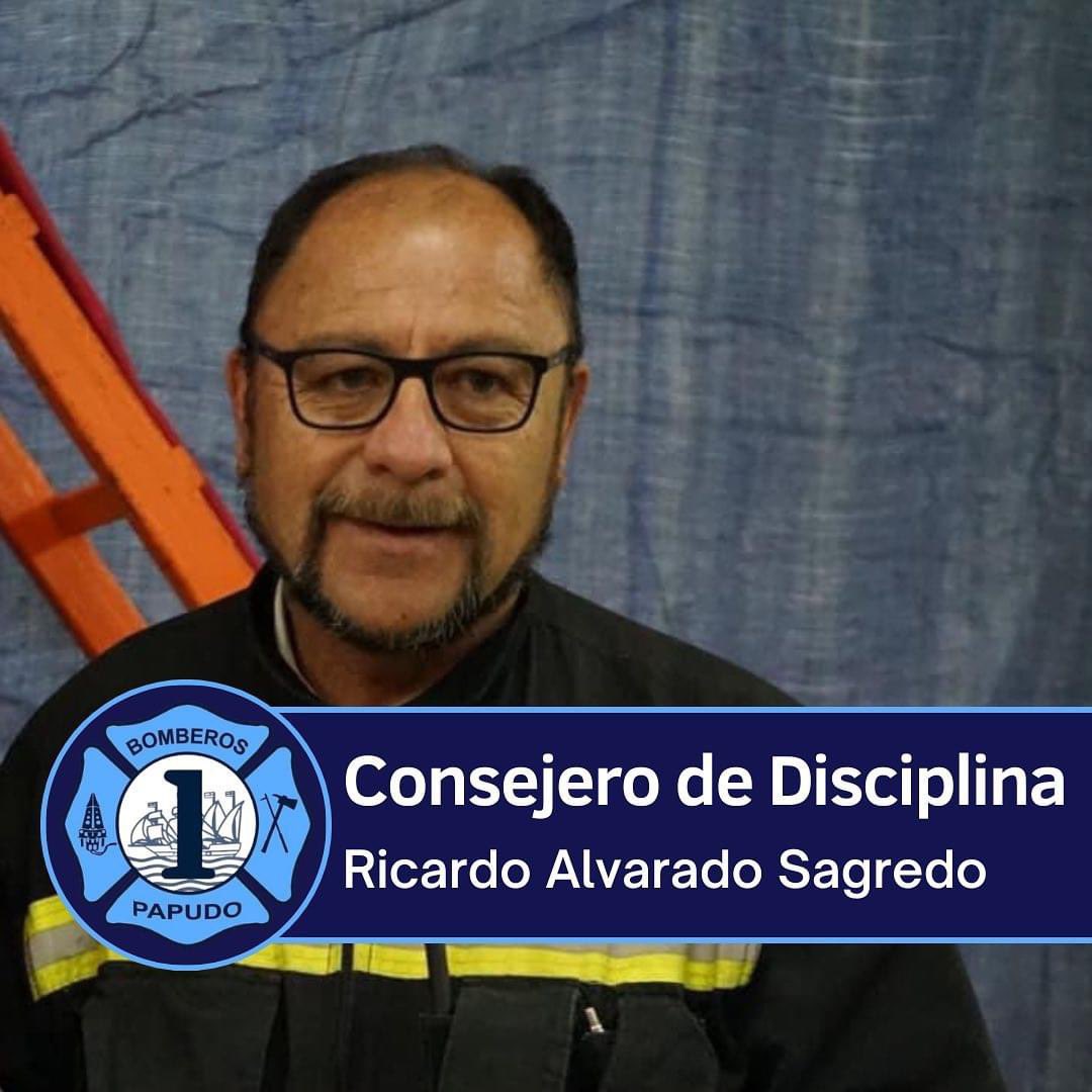 PrimeraPapudo's tweet photo. Saludamos a nuestro Consejero de Disciplina, Ricardo Alvarado Sagredo, quien hoy celebra su cumpleaños. Desde la Primera Compañía le enviamos un gran abrazo en esta jornada tan especial. https://t.co/Y1yiLUYxzE