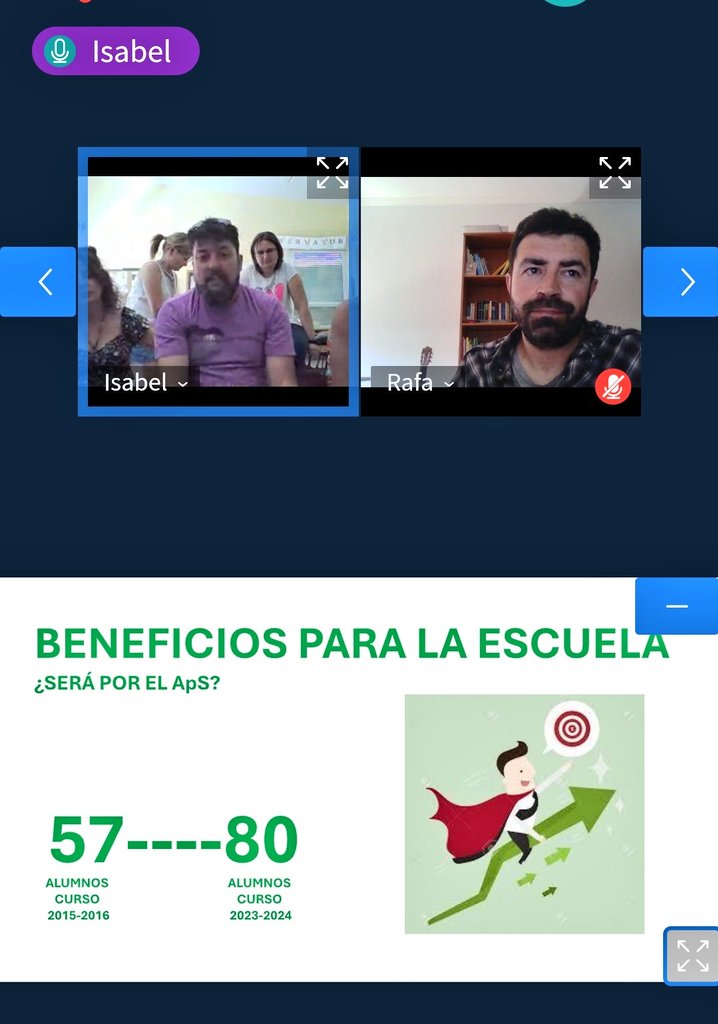 REDAPS1's tweet photo. #InterAps #AprendizajeServicio en el mundo rural. Gracias a los y las ponentes por compartir estos 3 grandes proyectos y 3 grandes resultados: Sentir el #ApS como centro. El pueblo crece entorno a la escuela y el alumnado se siente arraigado al pueblo a través de su intervención. https://t.co/8LUS80RxQ4