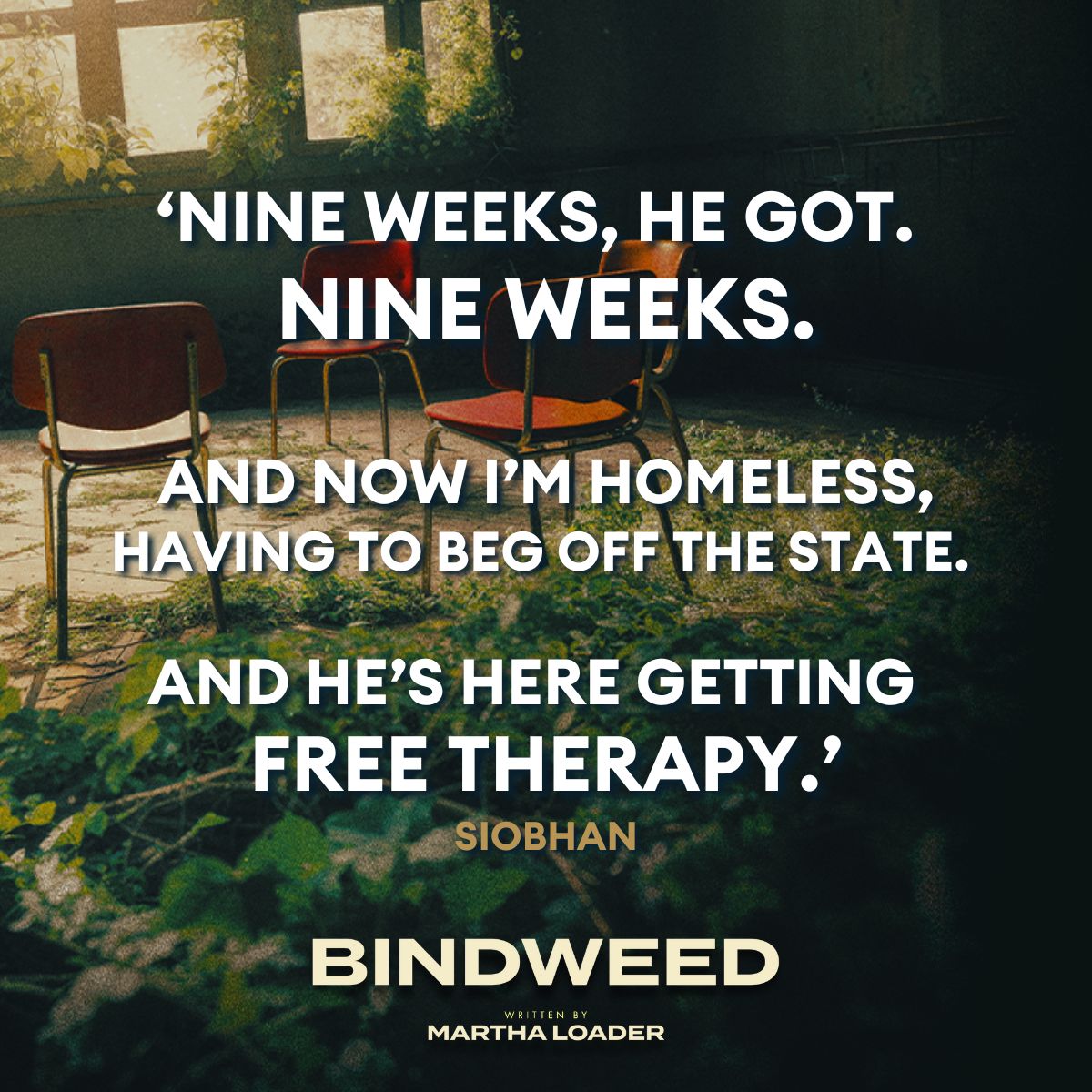 Bindweed is an award-winning black comedy written by former Mercury Creative, @MarthaLoader. Come along and join us for our next Mercury Original from Thu 13 - Sat 22 Jun and support new writing from local creatives. Don't delay, book tickets today: buff.ly/3KhexUy