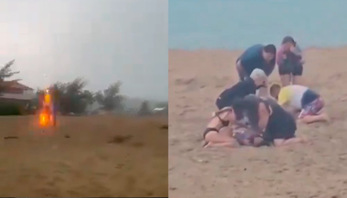 🥺 Niños fueron alcanzados por un rayo mientras jugaban en playa de Puerto Rico ▶️ definicionfm.cl/internacional/…