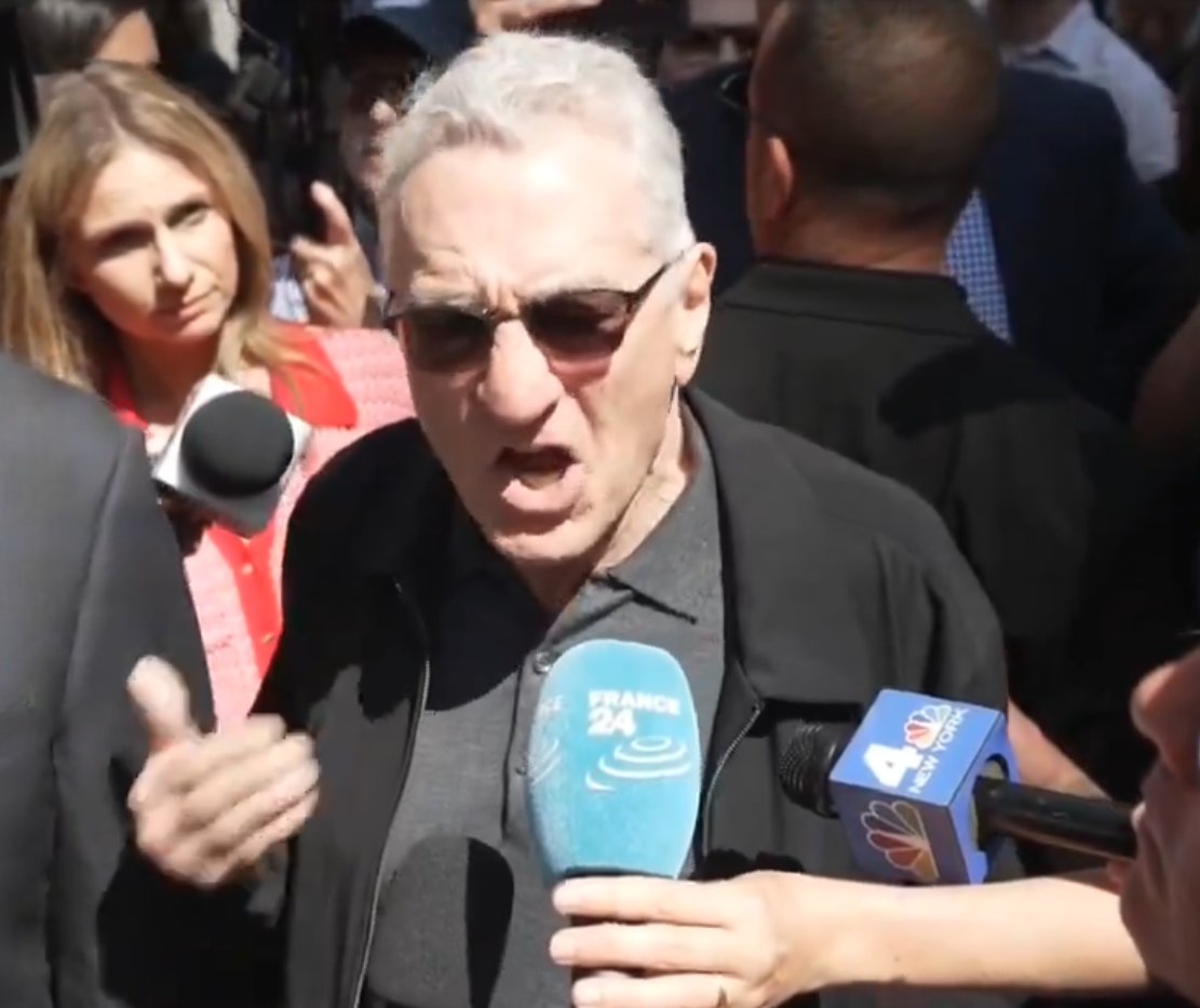 BREAKING: Legendary actor Robert De Niro rips into 'monster' Donald Trump right outside of the hush money courthouse, delivering his most brutal takedown to date.

This is one for the history books...

'People thought they could control Hitler, they thought maybe they could