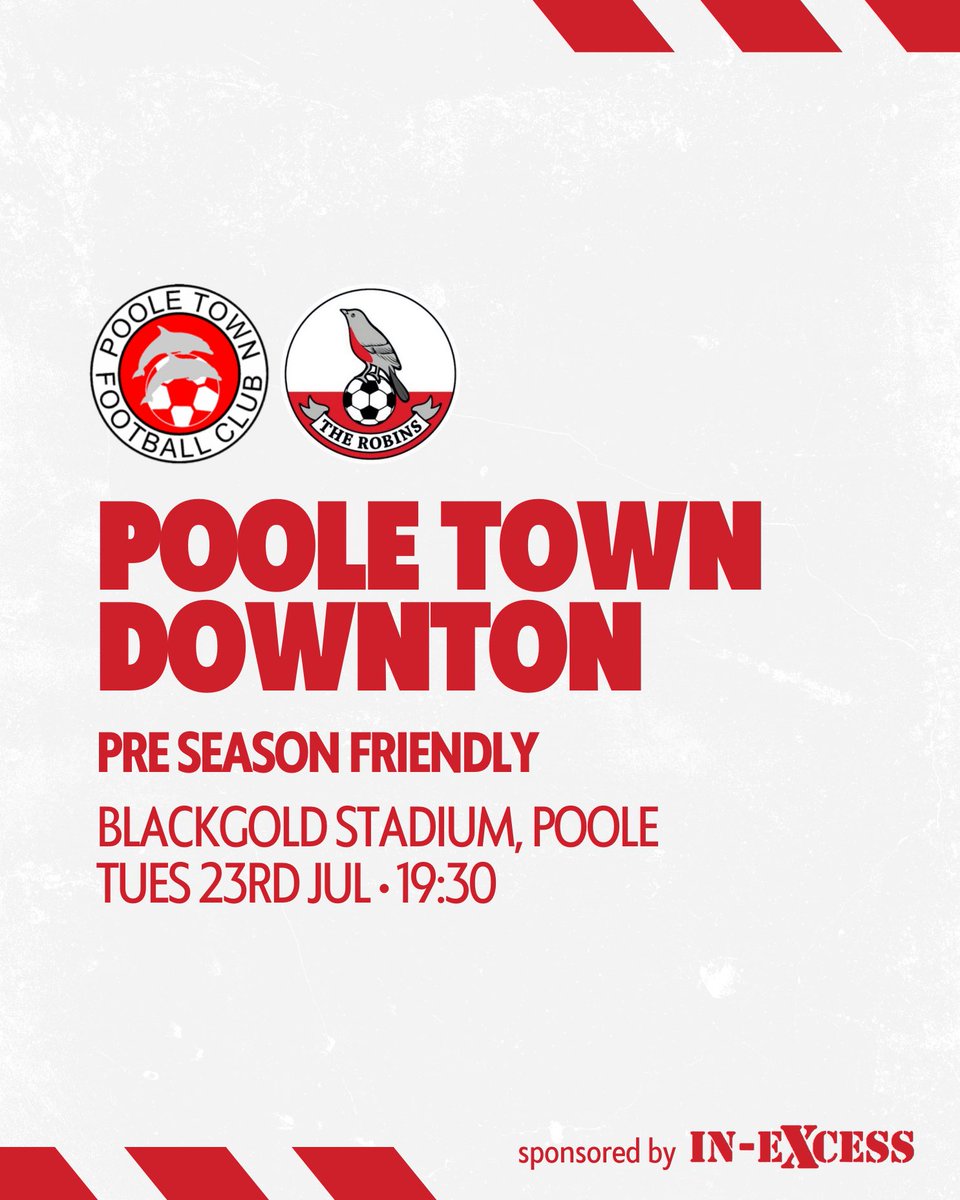 Our pre-season fixture away to @PooleTownFC on July 23rd has been brought forward by 15 minutes. ⏰