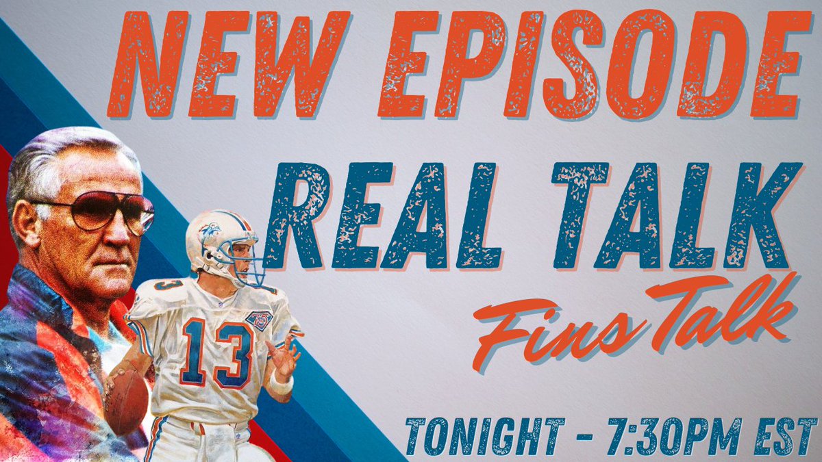 #MiamiDolphins fans! Catch a new episode of Real Talk Fins Talk tonight at 7:30pm EST with @stevemolloy72 @DolphinThirsty & special guest Curtis of @aceperhead! They catch up & discuss everything #Dolphins! Tune in & #FinsUp: youtube.com/live/44B0Rr5EF… #GoFins