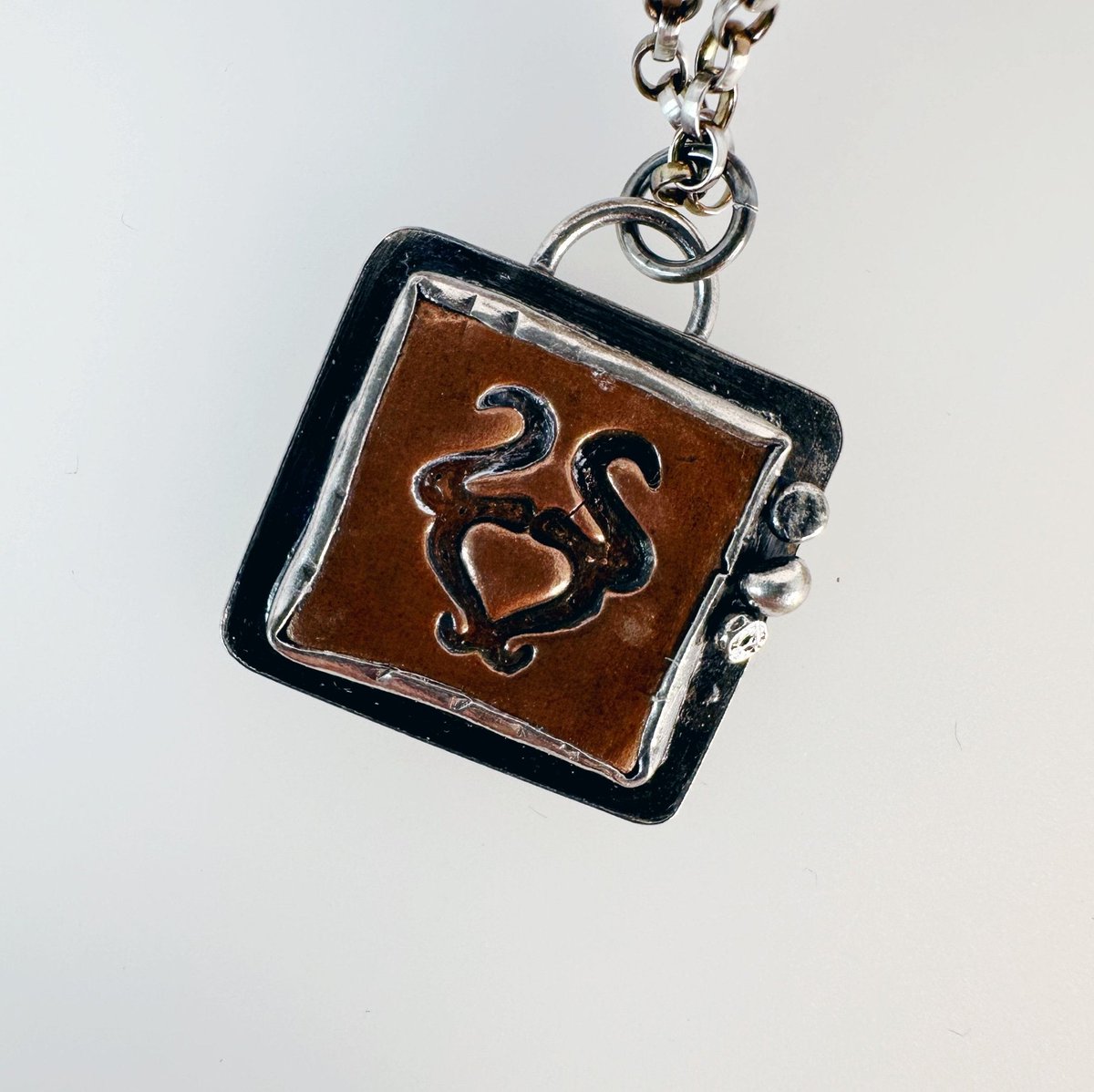 Copper and Sterling Silver Taurus Bull Pendant Necklace (Unisex) tuppu.net/ce18ac9b #MHHSBD #UKHashtags #bizbubble #giftideas #inbizhour ##UKGiftHour #shopsmall #HandmadeHour #Taurus