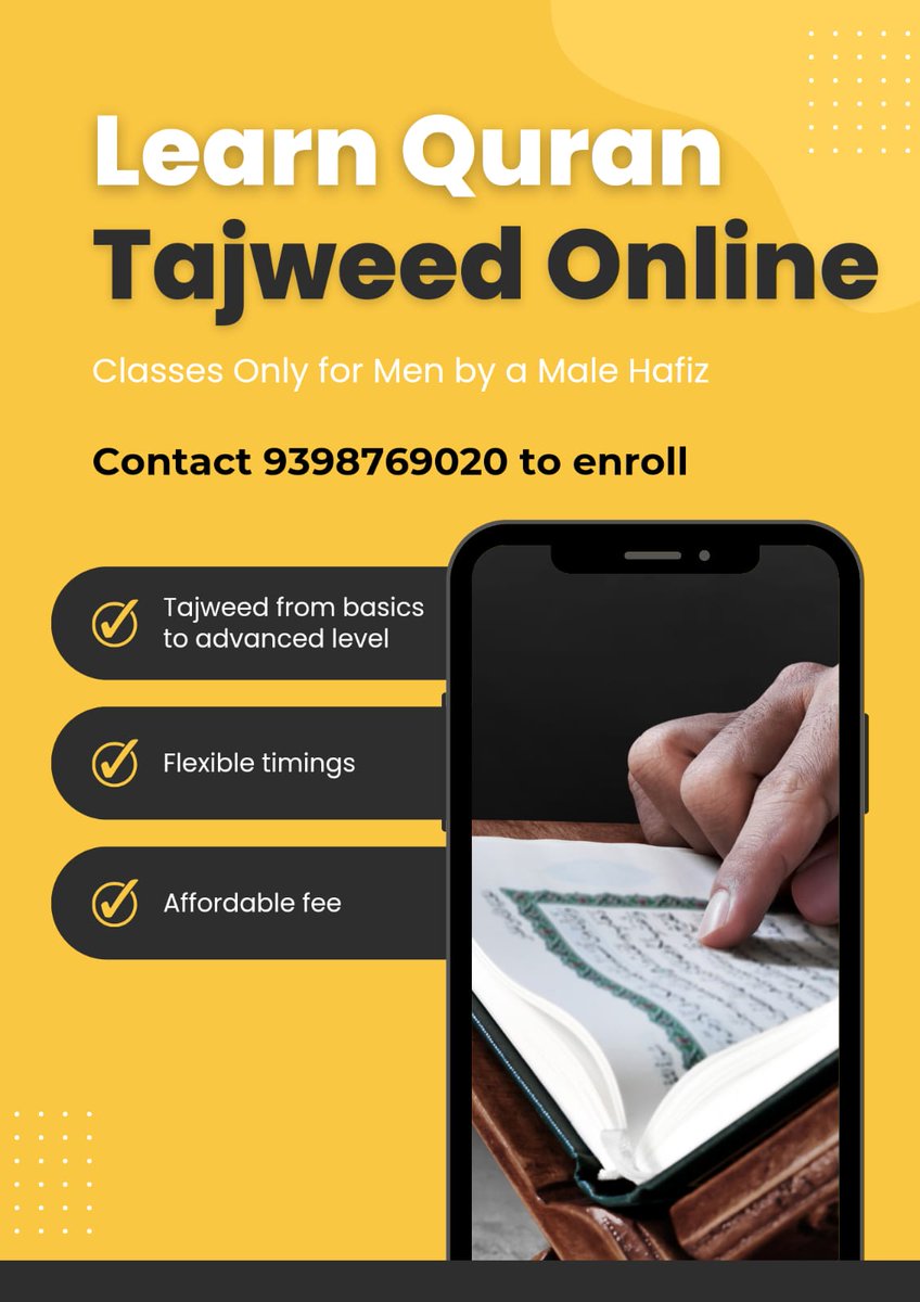 Do share with your friends. This may help Hafiz saheb earn a decent living. The hafiz is someone known to my friend. 

It's only for male learners 

@Falak_Kahkashan