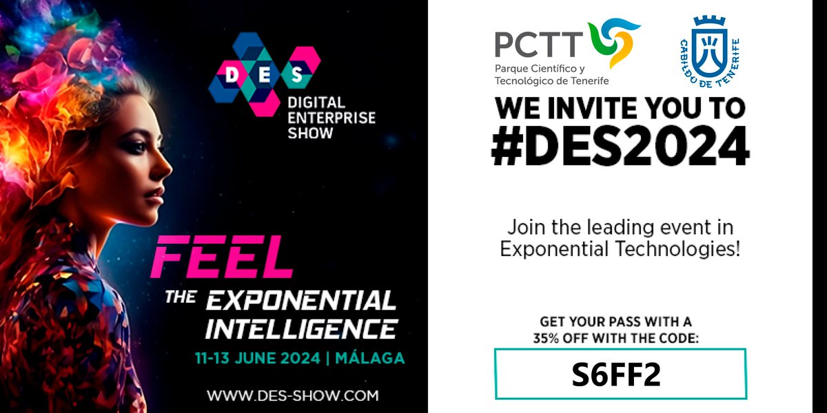 📣💬💫 ¡Vuelve DES2024 | Digital Enterprise Show! La gran cita de digitalización y tecnologías exponenciales que celebraremos del 11 al 13 de junio en Málaga. 🗓️