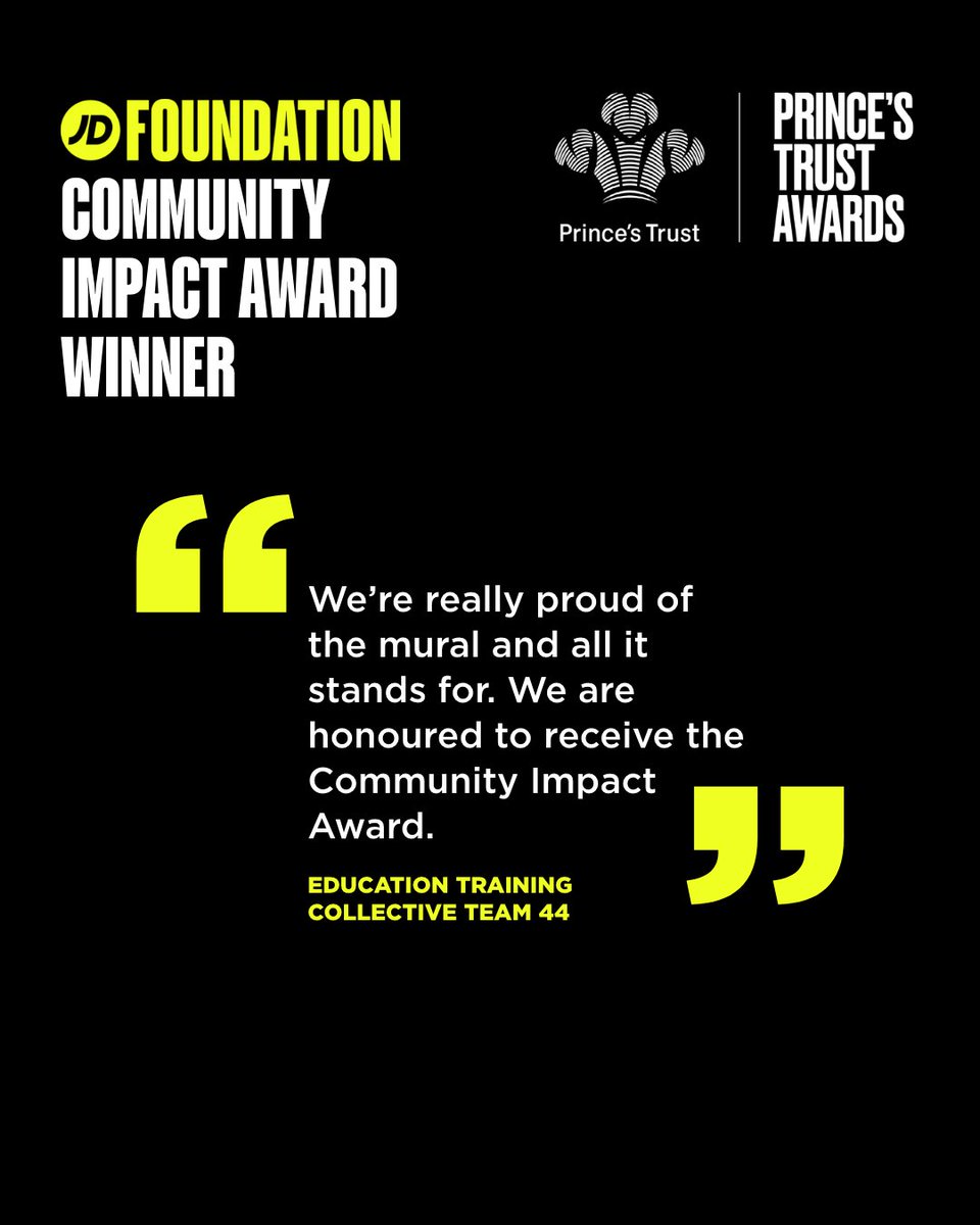 We are proud to be the sponsors of the @PrincesTrust Community Impact Award.

Congratulations to our National Final winners, Team 44! 🎉

Click the link to read more ➡️ rb.gy/sp1rz0

#PrincesTrustAwards #JDFoundation