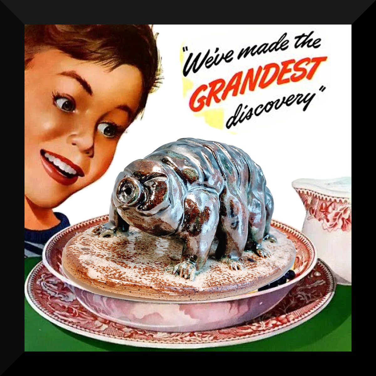 aberrantceramic's tweet image. Buy Tardigrade Art!
Crunchy and nutritious and may survive in a vacuum.

aberrantceramics.etsy.com/listing/131876…

#tardigrade #ceramics #art