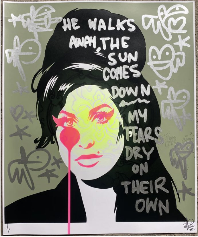 pureevilgallery's tweet photo. #handfinished #amywinehouse #screenprint - https://t.co/8A7zRj8hCL https://t.co/HNzNCMENA7
