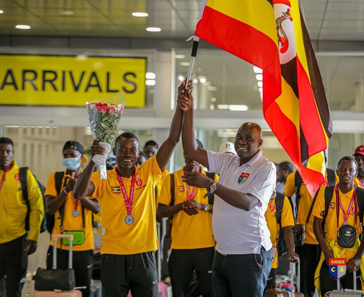 #ISFWorldCup2024
Amus College School boys team arrival at Entebbe from Dalian City. <a href="/AmusCollege/">AMUS COLLEGE SCHOOL</a> 
Top top Talent ⚡⚡
<a href="/ISFsports/">@isfsports</a> Football World Cup silver medalists
