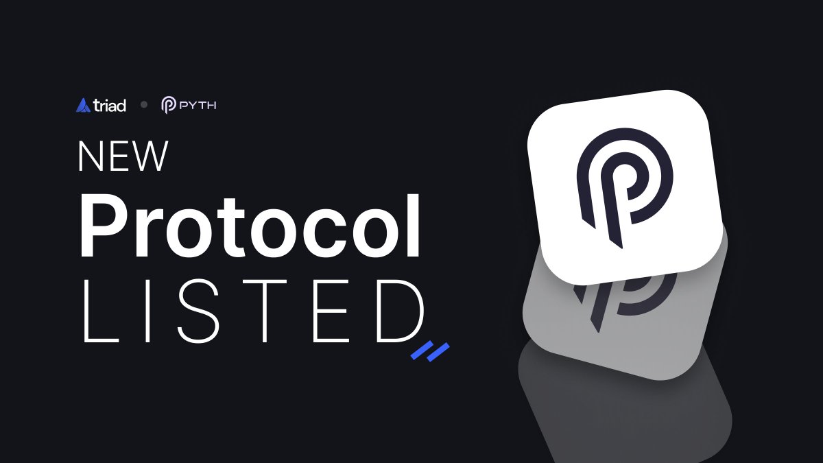 Pyth is a specialized oracle network that provides high-fidelity, real-time financial market data to blockchains.

💙Now you can speculate the growth of <a href="/PythNetwork/">Pyth Network 🔮</a> with Triad technology!

Find out more about our integration below:

ℹ️ About Pyth Network
Pyth Network (PYTH) is a