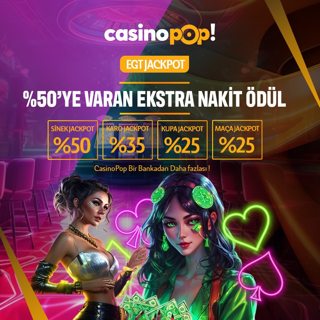 💣 CasinoPop'ta EGT Jackpot Yağmuru Başladı ! 🌧

CasinoPop'ta, EGT sağlayıcısında yaptığınız bahislerle Jackpot kazanmanız durumunda, kazancınıza %50'ye varan ekstra nakit bonuslar ekleniyor!

💸 CasinoPop Bir Bankadan Daha Fazlası ‼️

🔗t2m.io/casinopop