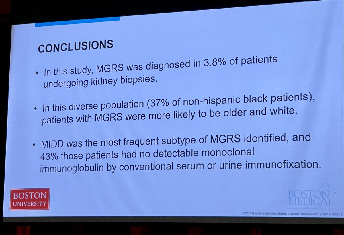 What are the characteristics of patients with monoclonal gammopathy of renal significance (MGRS)? A plenary discussion by Dr Evgenia Granina of @BUHemeOncFellow and @BU_Amyloidosis at #ISA2024 @ISA_Amyloidosis