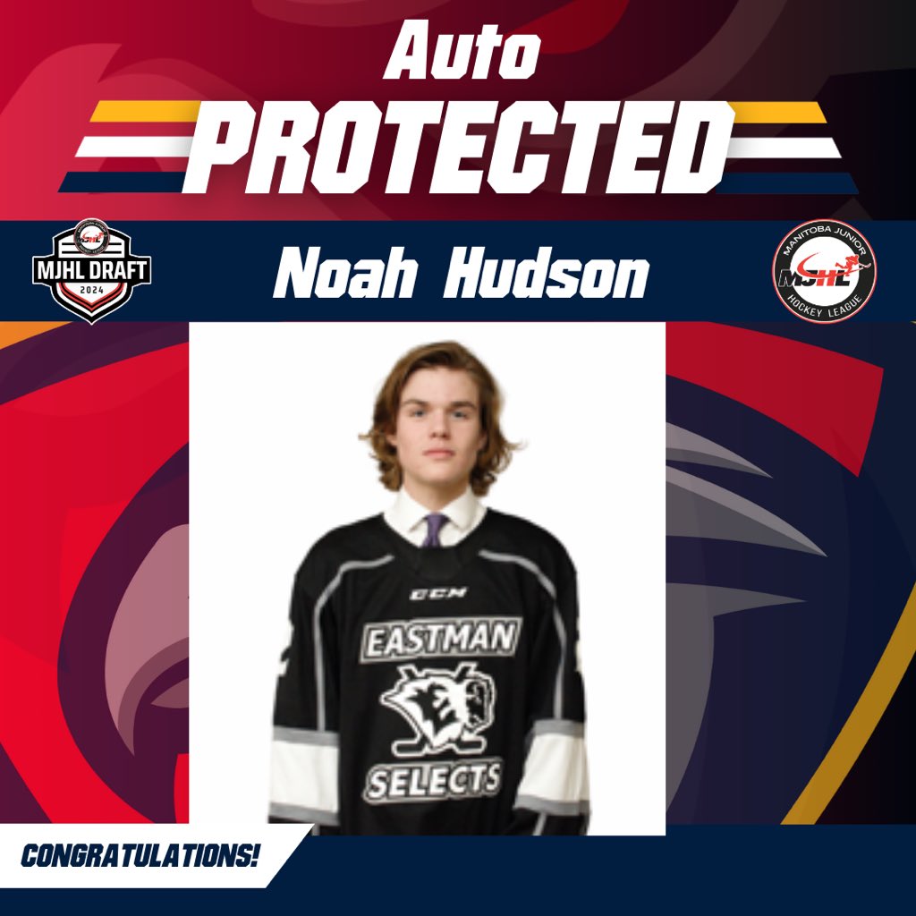 MJHLNighthawks's tweet photo. 🚨We are pleased to announce our 2024 auto-protected players ’08 Forward Max Dowse of RHA U17 Prep and ’08 Defensemen Noah Hudson of Eastman U17 AAA! Welcome to the flock Max and Noah! https://t.co/GHPQoZdp2v