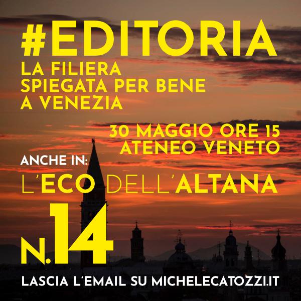 Con l’occasione di un interessante convegno sulla filiera editoriale (Ateneo Veneto 30 maggio a #Venezia) e che mi vedrà nel panel - ho raccolto la mia decennale esperienza su come nasce un libro ne L'Eco dell'Altana 14 #Editoria.

michelecatozzi.it/2024/05/27/lec…

#ecoaltana #tealibri
