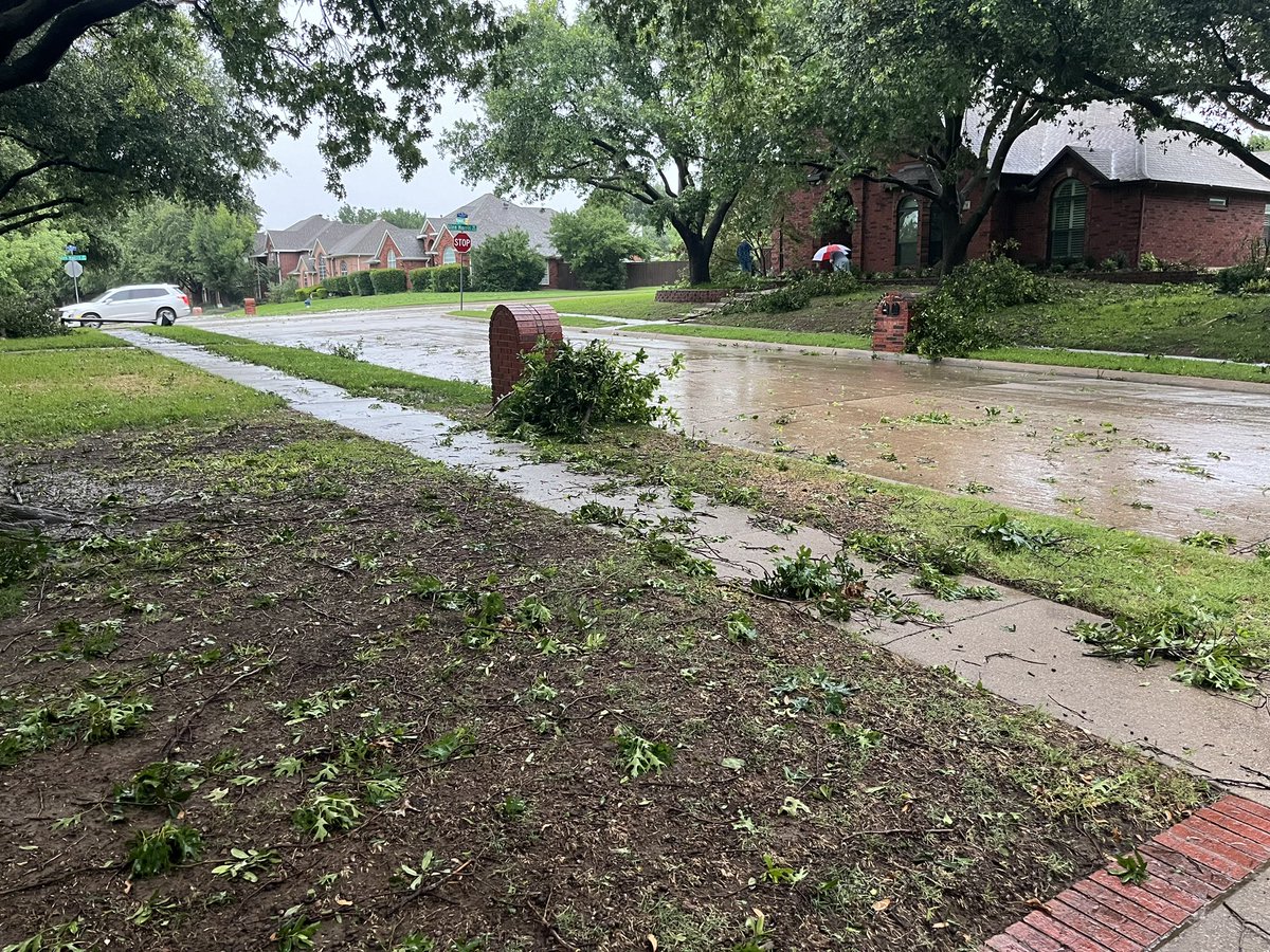 MrCoachJimDavis's tweet photo. @wfaaweather 
Yeah…the wind was strong last night/this morning. https://t.co/jcH0sDHfop