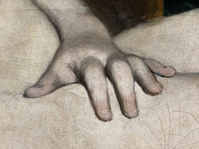 PierrePointG's tweet photo. @JamesLucasIT Détail de la main de "l'Olympia" de manet. It could'nt be a chance... (excuse my english) https://t.co/pFmI3asxYV