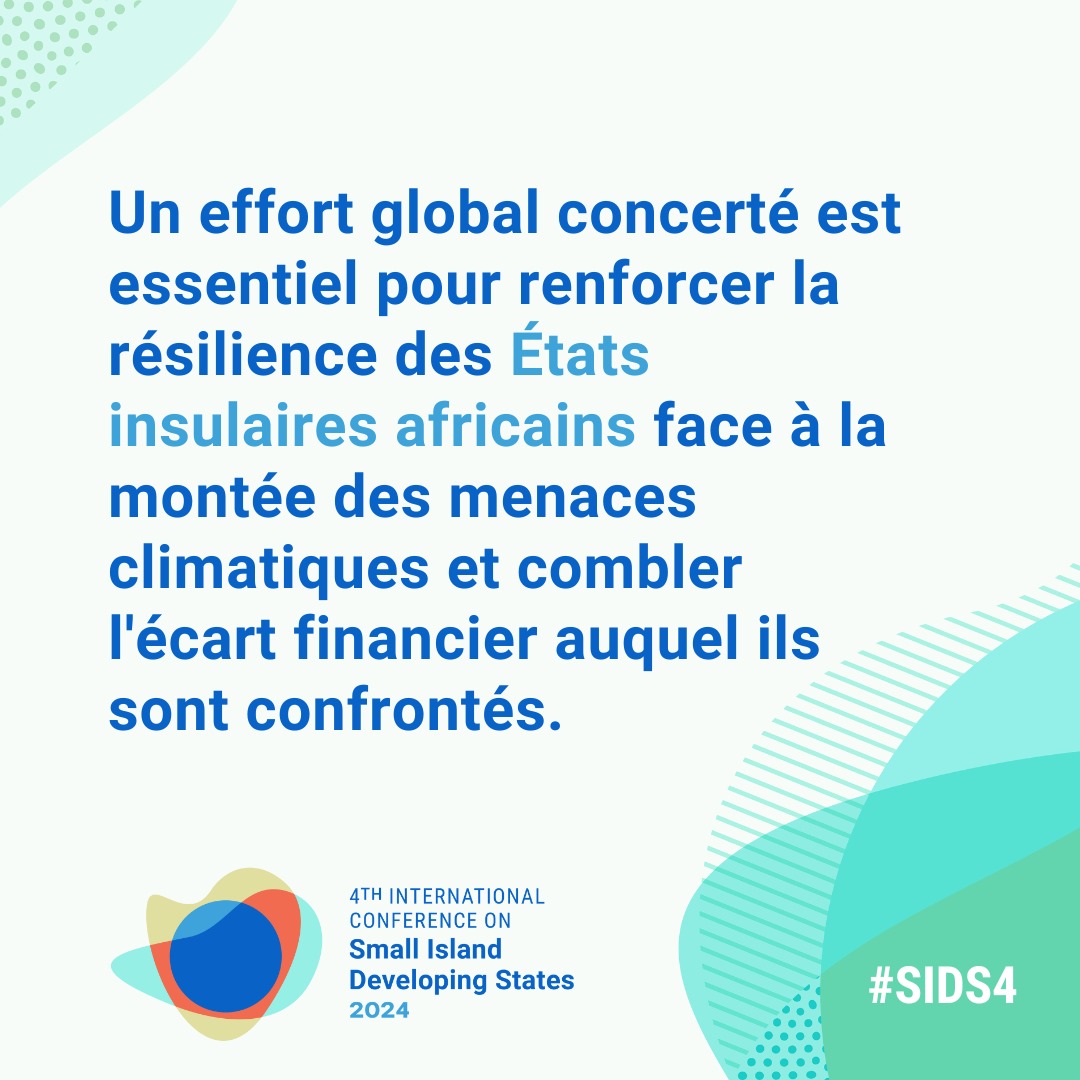 Le #ChangementClimatique impacte les États insulaires africains comme Cap-Vert, Comores, Guinée-Bissau, Maurice, São Tomé et Príncipe, & Seychelles. Malgré des économies diverses, ils ont des défis communs :
👉petites économies 
👉ressources limitées 
👉vulnérabilité élevée