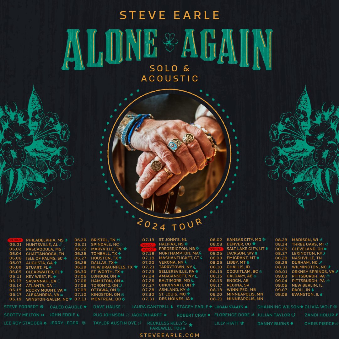 Excited to open for @SteveEarle July 9 in Ottawa & July 10 in Kingston!
