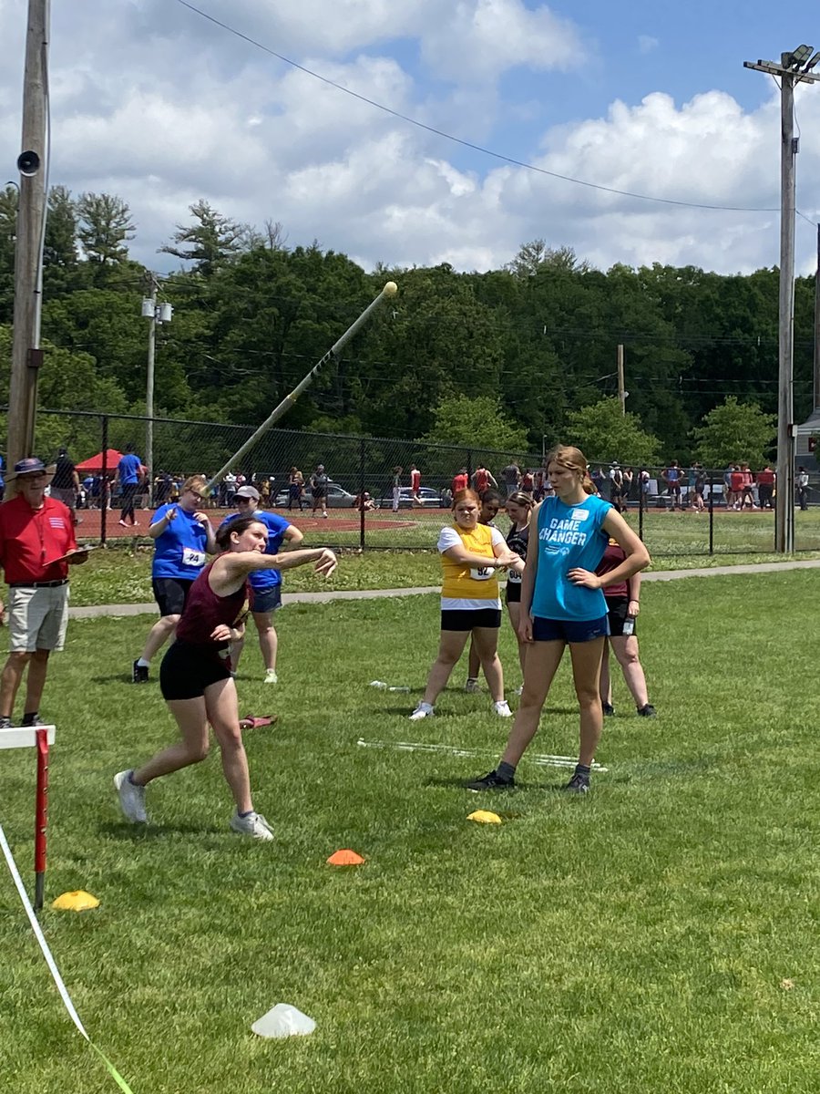 1st place in Javelin for Hannah!!  #choosetoinclude #caspride @CaseSports