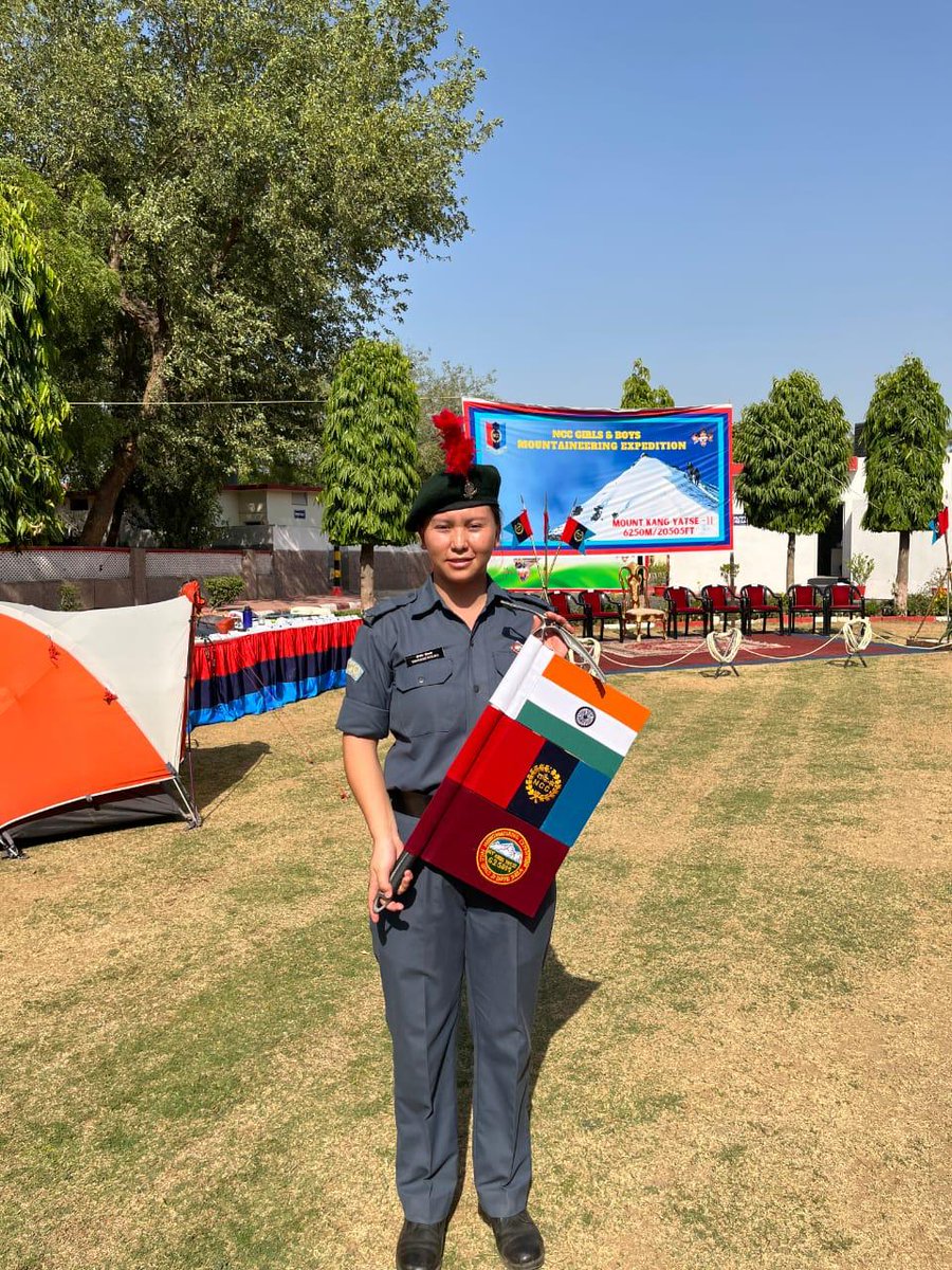 Cdt Dolma of 1 Chd Air Sqn/ Chandigarh Gp has been selected to be part of Mountaineering Expedition to Mount Kang Yatse-II ( 6250M/2050FT).
Well Done Dolma
#HQ_DG_NCC 
@SpokespersonMoD 
@prodefencechan1