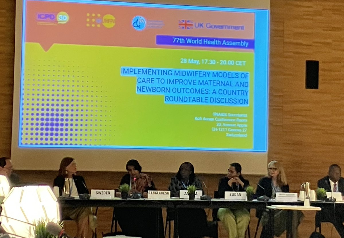 Delighted to be at this significant event with <a href="/WHO/">World Health Organization (WHO)</a> , <a href="/world_midwives/">International Confederation of Midwives</a> ,  <a href="/UNFPA/">UNFPA</a> and delegates, plus great key speakers from Sweden, Bangladesh,Zambia, Sudan and the UK at this significant event -Implementing midwifery models of care to improve maternal and newborn outcomes