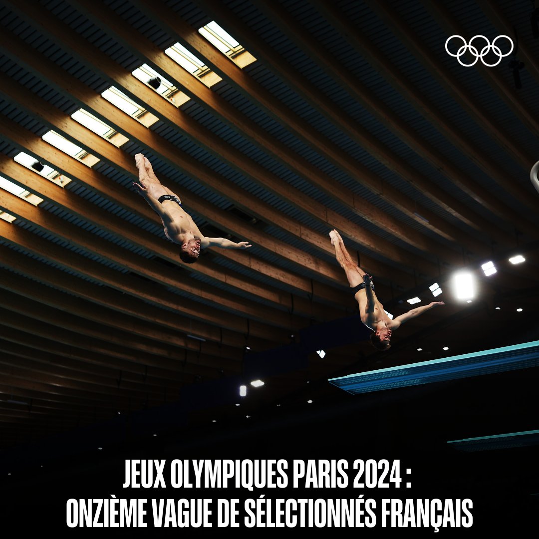 À 5⃣9⃣ jours de la cérémonie d’ouverture des Jeux Olympiques de @Paris2024, la délégation française s'agrandit 🇫🇷

Au total, 28 nouveaux noms s'ajoutent à la liste lors de cette onzième vague de sélectionnés français 👉olympics.com/fr/infos/jo-pa…