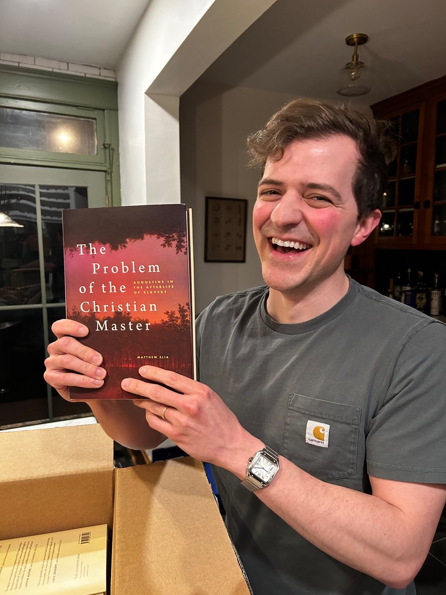 Posts like these feel strange at a moment when such immense, brutal things are happening, but I am grateful to share that today is my pub day:

The Problem of the Christian Master: Augustine in the Afterlife of Slavery is finally out in the world! (<a href="/yalepress/">Yale University Press</a>)